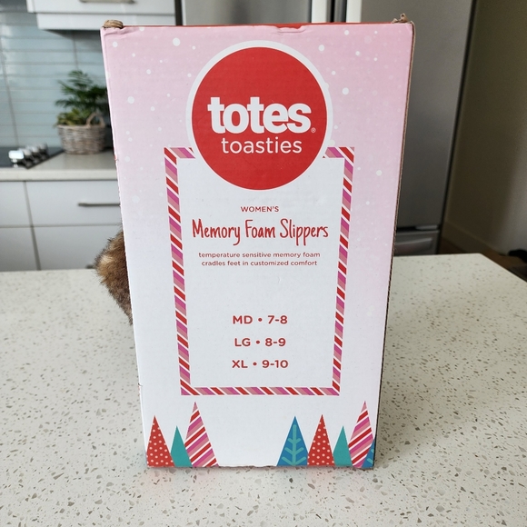 Totes Toasties Womens Memory Foam Slippers Size Lg 8 - 9 - Picture 2 of 3